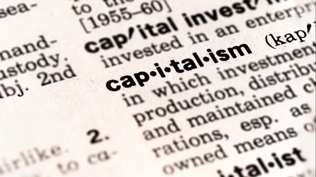 dictionary definition of capitalism